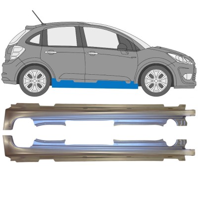Kompletný prah pre Citroen C3 2009-2016 / Ľavá+Pravá / Sada 14637