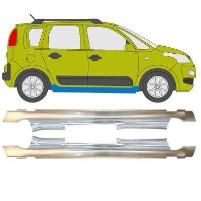 Kompletný prah pre Citroen C3 Picasso 2008- / Ľavá+Pravá / Sada 14634