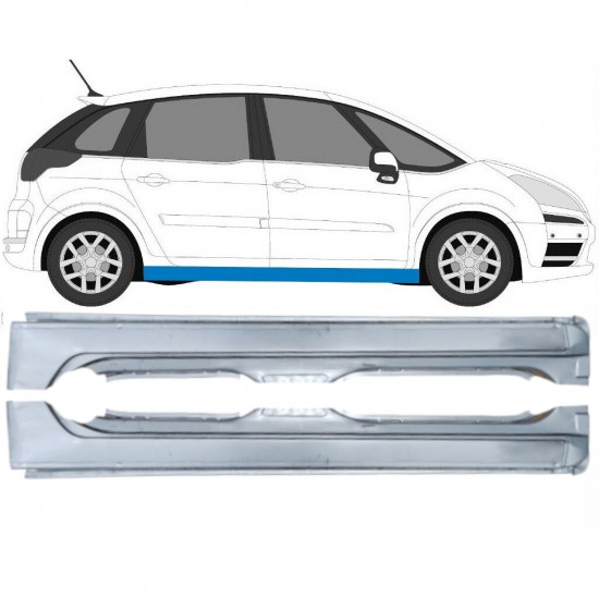 Kompletný prah pre Citroen C4 Picasso 2006-2013 / Ľavý / Pravá / Ľavá+Pravá / Sada 12869