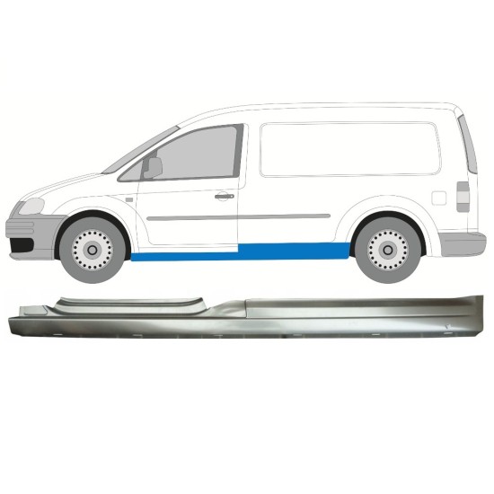 Kompletný prah pre Volkswagen Caddy 2004-2020 / Ľavý 16027