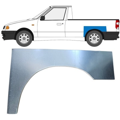 Lem zadného blatníka pre Volkswagen Caddy 1995-2004 / Ľavý / PICKUP 16329