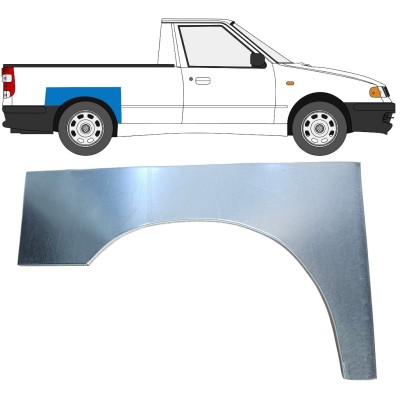 Lem zadného blatníka pre Volkswagen Caddy 1995-2004 / Pravá / PICKUP 16328