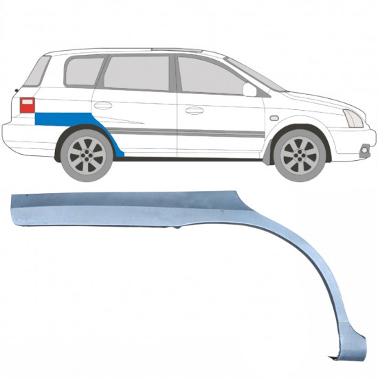 Lem zadného blatníka pre Kia Carens 1999-2006 / Pravá 5865