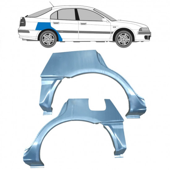 Lem zadného blatníka pre Mitsubishi Carisma 1995-2006 / Ľavá+Pravá / Sada 9228