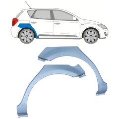Lem zadného blatníka pre Kia Ceed 2006-2012 / Ľavá+Pravá / Sada 11742