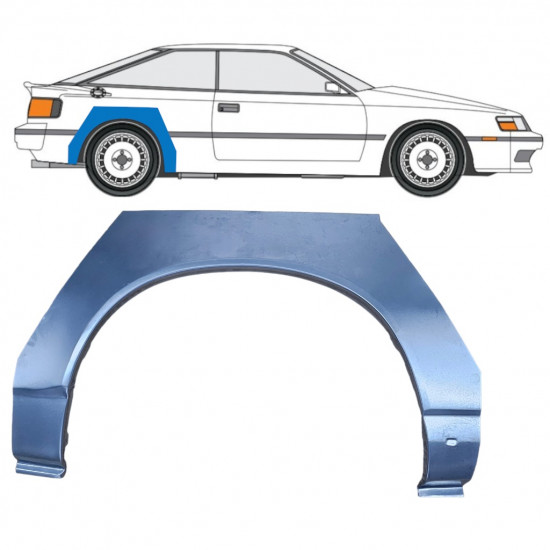 Lem zadného blatníka pre Toyota Celica 1985-1989 / Pravá 7302