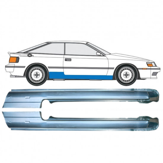 Kompletný prah pre Toyota Celica 1985-1989 / Ľavá+Pravá / Sada 9712