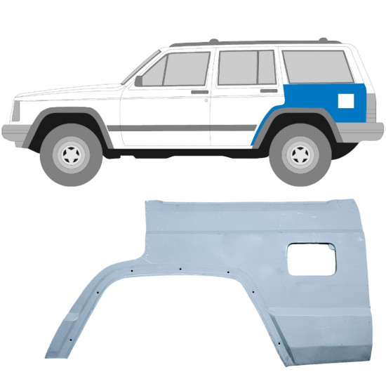 Lem zadného blatníka pre Jeep Cherokee XJ 1984-2001 / Ľavý 5256