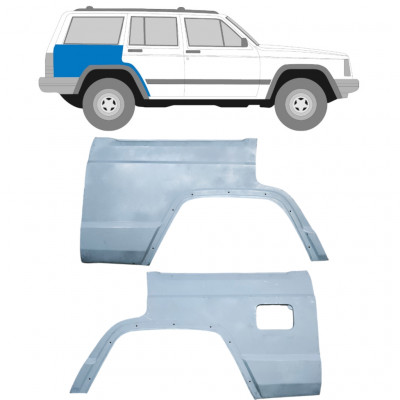 Lem zadného blatníka pre Jeep Cherokee XJ 1984-2001 / Ľavá+Pravá / Sada 10442