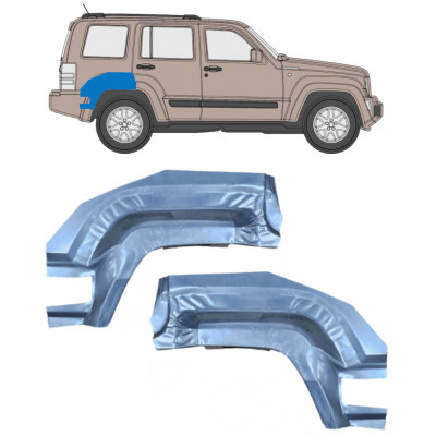 Opravný plech zadného blatníka zadná časť pre Jeep Liberty 2008-2013 / Ľavá+Pravá / Sada 9955