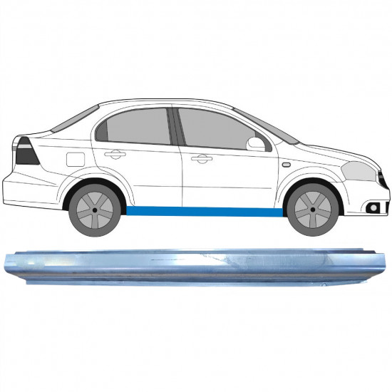 Opravný plech prahu pre Chevrolet Aveo 2003-2008 / Pravá 5482