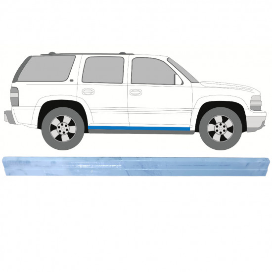 Opravný plech prahu pre Chevrolet Tahoe 1999-2006 / Vľavo = Vpravo (symetrické) 7424