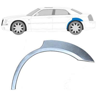 Lem zadného blatníka pre Chrysler 300C 2004-2011 / Ľavý 17206