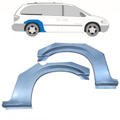 Lem zadného blatníka pre Chrysler Voyager 2000-2008 Grand / Ľavá+Pravá / Sada 10320