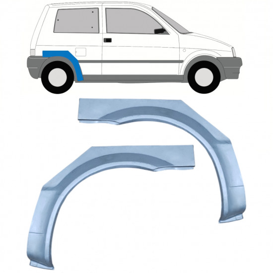 Lem zadného blatníka pre Fiat Cinquecento 1991-1998 / Sada 11216