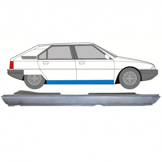 Kompletný prah pre Citroen BX 1982-1994 / Pravá 7671