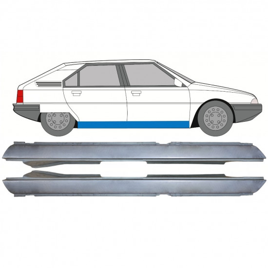 Kompletný prah pre Citroen BX 1982-1994 / Ľavá+Pravá / Sada 9818