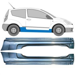 Kompletný prah pre Citroen C2 2003-2009 / Ľavá+Pravá / Sada 10338