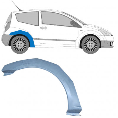 Lem zadného blatníka pre Citroen C2 2003-2009 / Pravá 11383