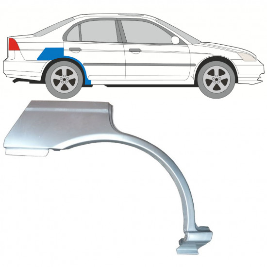 Lem zadného blatníka pre Honda Civic 2001-2003 / Pravá 11525