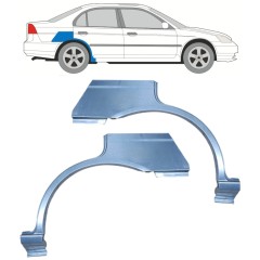 Lem zadného blatníka pre Honda Civic 2001-2005 / Ľavá+Pravá / Sada 11527