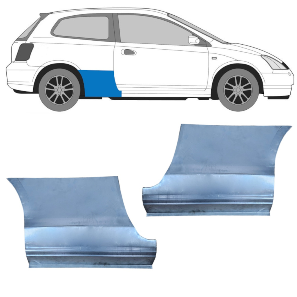 Lem Zadného Blatníka Pre Honda Civic 2001-2005 / Ľavá+Pravá / Sada 9633