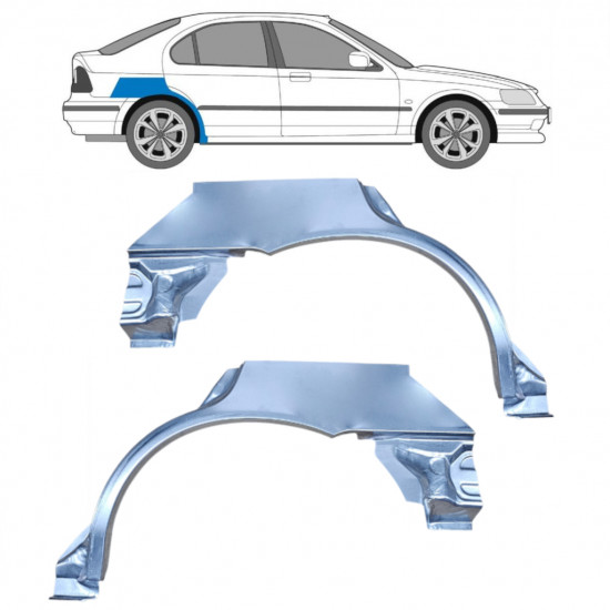 Lem zadného blatníka pre Honda Civic 1995-2001 / Ľavá+Pravá / Sada 10422