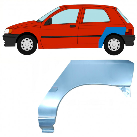 Lem zadného blatníka pre Renault Clio 1990-1998 / Ľavý 7681