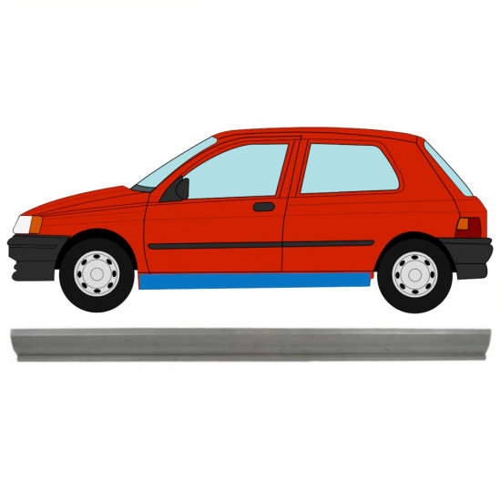 Opravný plech prahu pre Renault Clio 1990-1998 / Ľavý 7685