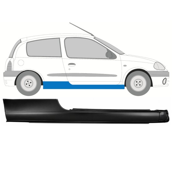 Kompletný prah pre Renault Clio II 1998-2012 / Pravá 17162