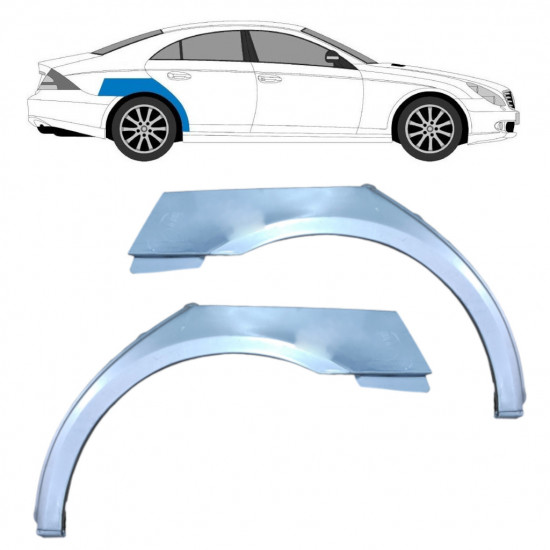 Lem zadného blatníka pre Mercedes Cls-class 2004-2011 / Ľavá+Pravá / Sada 9297