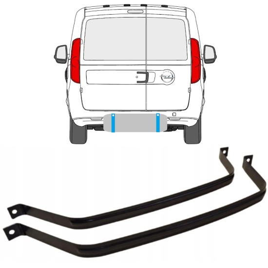 Objímky palivovej nádrže pre Opel Combo D 2011-2018 15041 Objímky palivovej nádrže pre Opel Combo D 2011-2018 15041