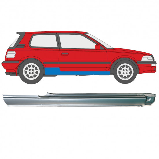 Opravný plech prahu pre Toyota Corolla 1987-1992 / Pravá 7049