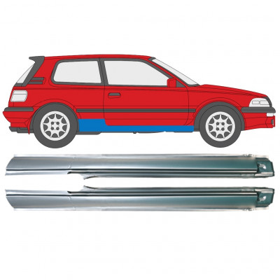 Opravný plech prahu pre Toyota Corolla 1987-1992 / Ľavá+Pravá / Sada 9797