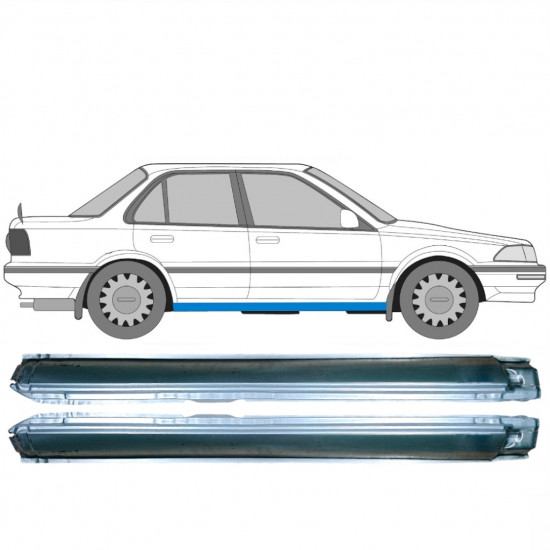 Opravný plech prahu pre Toyota Corolla 1985- / Ľavá+Pravá / Sada 10497