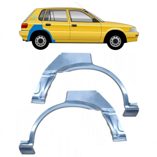 Lem zadného blatníka pre Toyota Corolla 1987-1994 / Ľavá+Pravá / Sada 10335