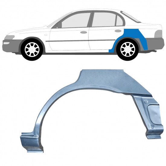 Lem zadného blatníka pre Toyota Corolla 1991-1998  SEDAN / Ľavý 12659