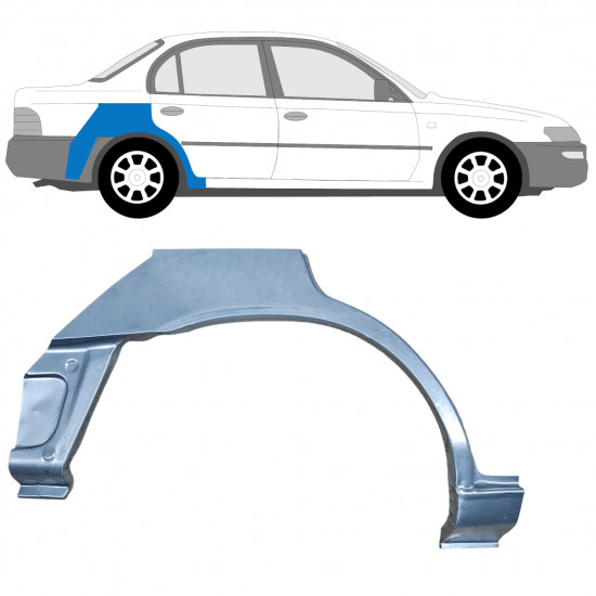 Lem zadného blatníka pre Toyota Corolla 1991-1998  SEDAN / Pravá 12658