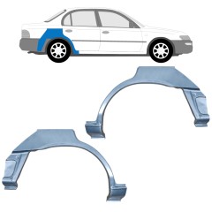 Lem zadného blatníka pre Toyota Corolla E10 1991-1998 / Ľavá+Pravá / SEDAN / Sada 12660