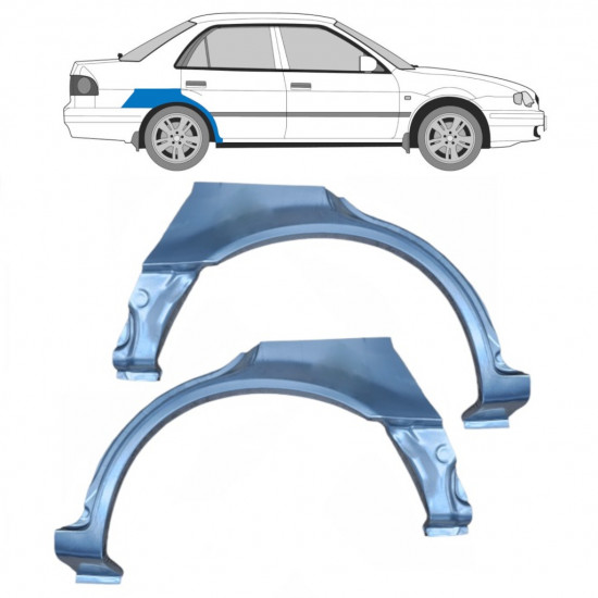 Lem zadného blatníka pre Toyota Corolla 1997-2002 / Ľavá+Pravá / Sada 9212