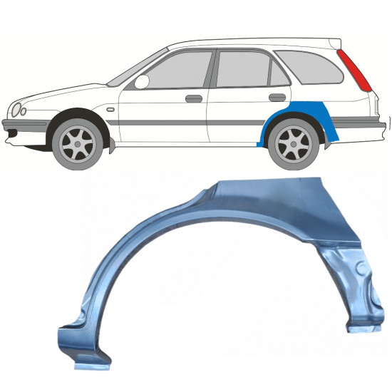 Lem zadného blatníka pre Toyota Corolla 1997-2002 / Ľavý 5437