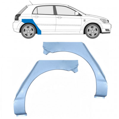 Lem zadného blatníka pre Toyota Corolla 2001-2007 / Ľavá+Pravá / Sada 10564