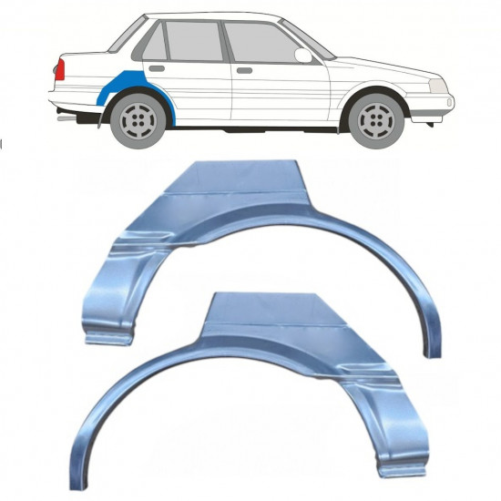 Lem zadného blatníka pre Toyota Corolla 1983-1988 / Ľavá+Pravá / Sada 9884