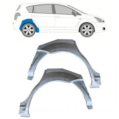 Lem zadného blatníka pre Toyota Corolla Verso 2004-2009 / Ľavá+Pravá / Sada 9912
