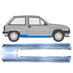 Kompletný prah pre Opel Corsa A 1982-1993 / Ľavá+Pravá / Sada 9793