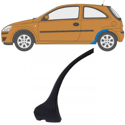 Bočná lišta zadného blatníka pre Opel Corsa 2003-2010 / Ľavý 11706