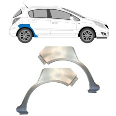 Lem zadného blatníka pre Opel Corsa D 2006-2015 / Ľavá+Pravá / HATCHBACK / Sada 14577