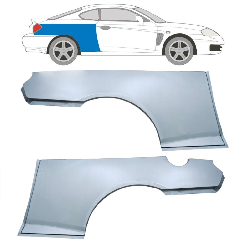 Lem Zadného Blatníka Pre Hyundai Coupe 2001-2009 / Ľavá+Pravá / Coupe / Sada 6304