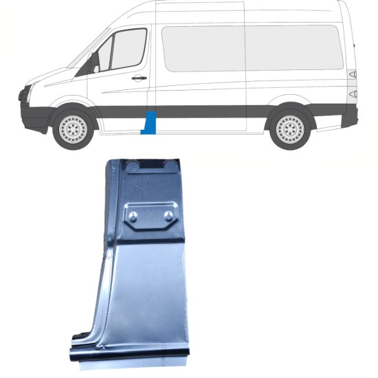 Opravný diel B-stĺpika pre Volkswagen Crafter 2005-2017 / Ľavý 13749