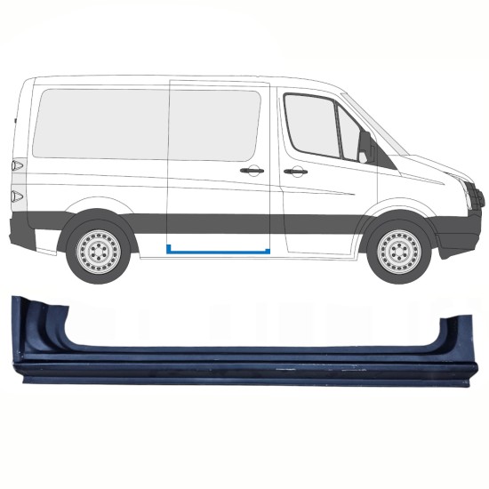 Opravný plech prahu posuvných dverí pre Volkswagen Crafter 2005-2017 / Pravá 13893